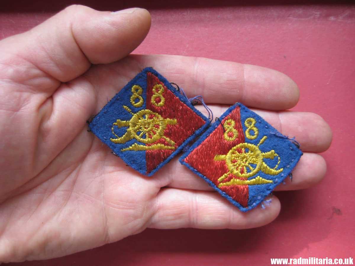 & original British 88th Army Group Royal Artillery (AGRA) embroidered FORMATION SIGN - PATCH. - Image 17