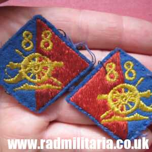& original British 88th Army Group Royal Artillery (AGRA) embroidered FORMATION SIGN - PATCH.