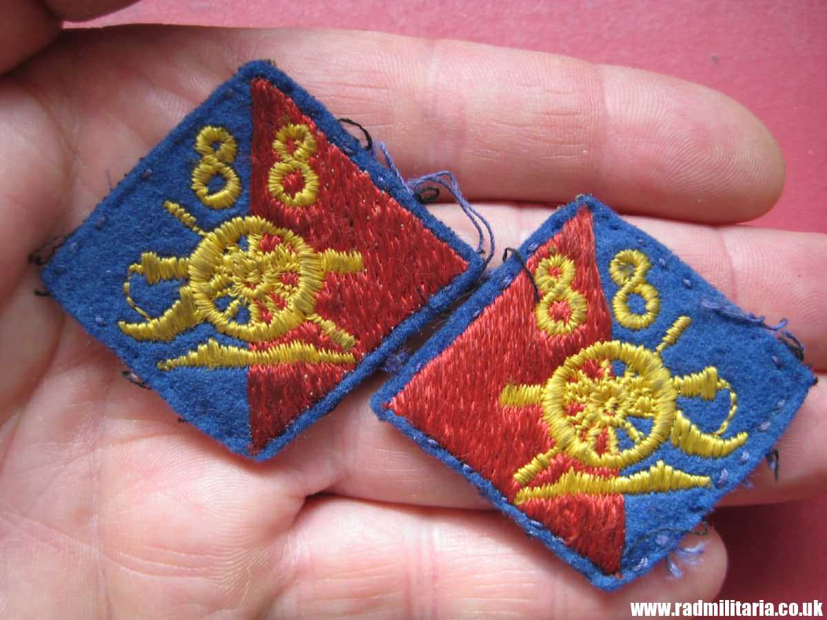 & original British 88th Army Group Royal Artillery (AGRA) embroidered FORMATION SIGN - PATCH.
