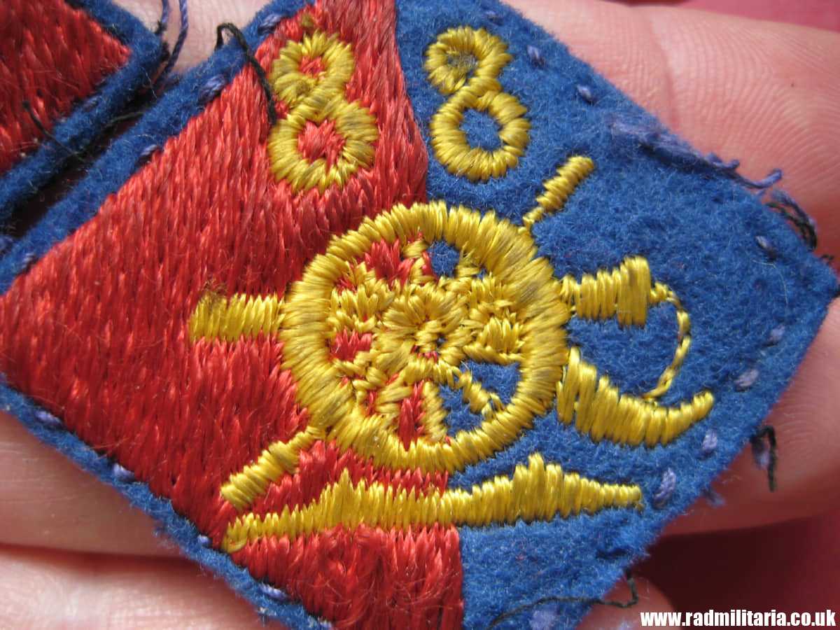 & original British 88th Army Group Royal Artillery (AGRA) embroidered FORMATION SIGN - PATCH. - Image 4