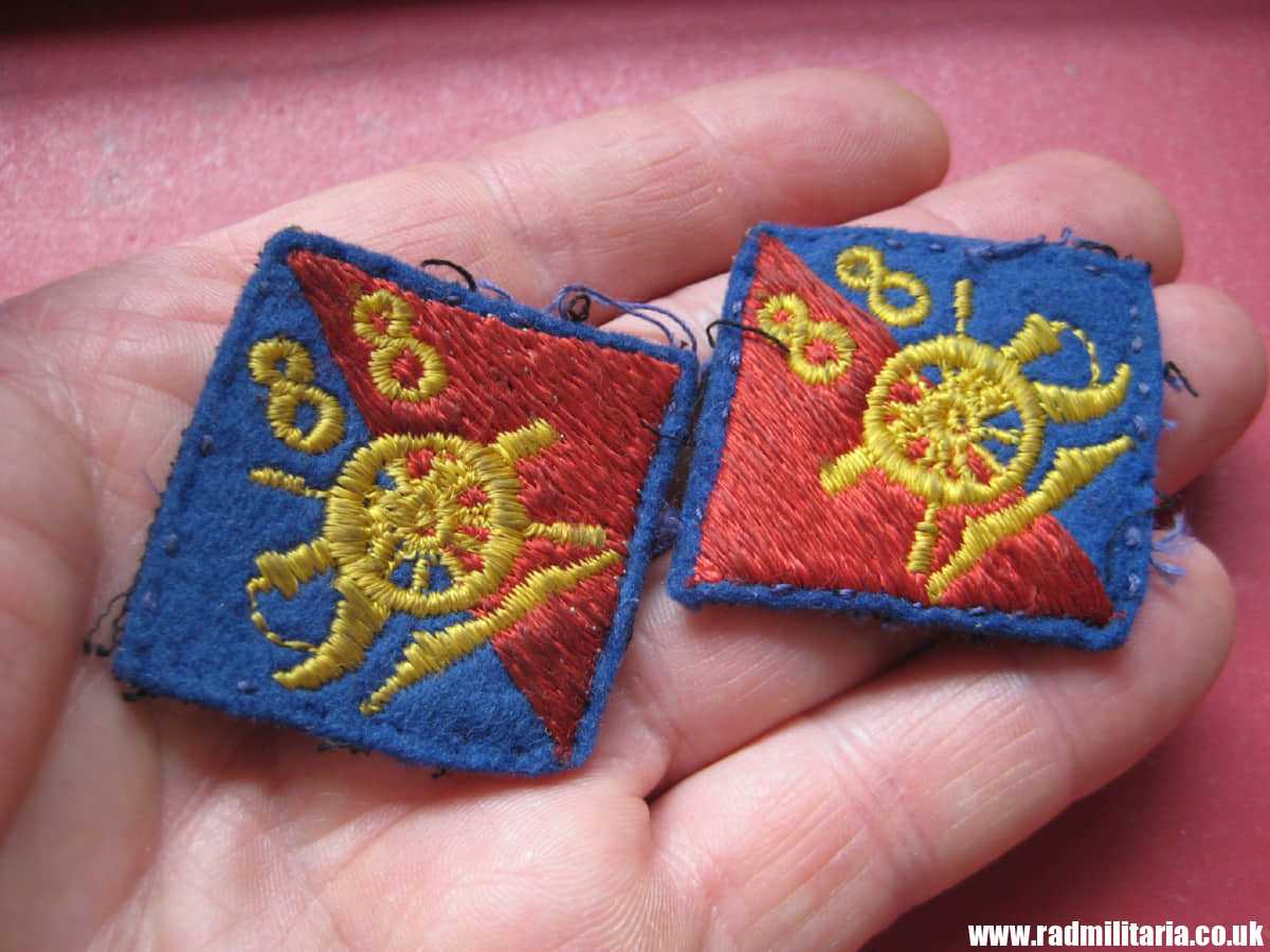 & original British 88th Army Group Royal Artillery (AGRA) embroidered FORMATION SIGN - PATCH. - Image 10