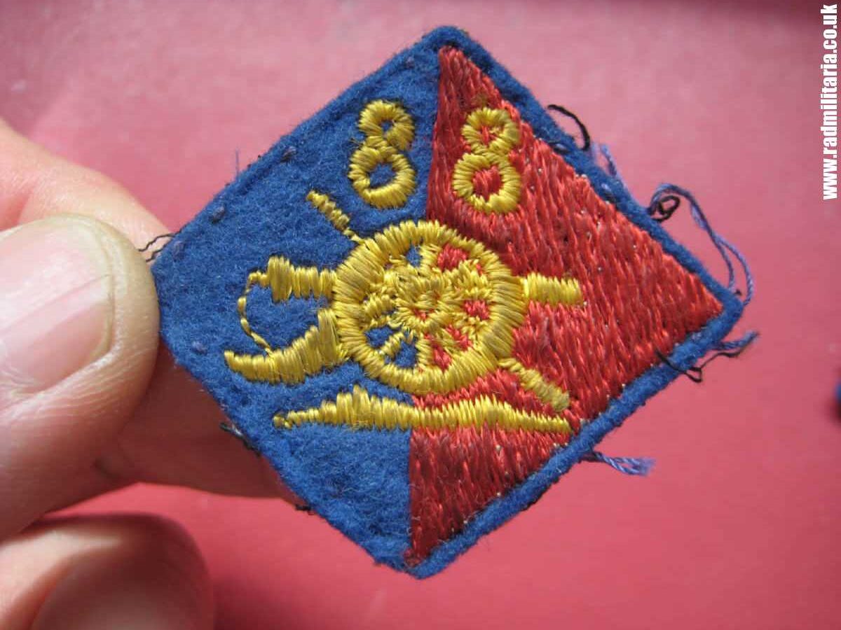 & original British 88th Army Group Royal Artillery (AGRA) embroidered FORMATION SIGN - PATCH. - Image 8