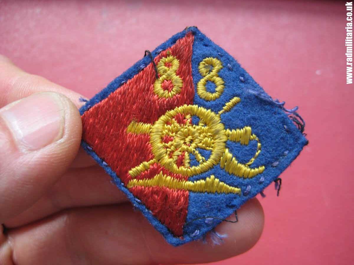 & original British 88th Army Group Royal Artillery (AGRA) embroidered FORMATION SIGN - PATCH. - Image 6
