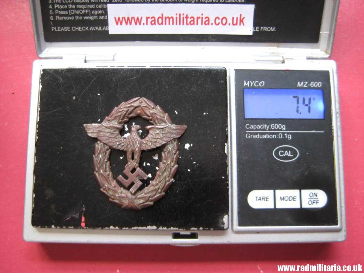 & WW2 original German EAGLE BADGE - cap badge, metal detecting find. - Image 13