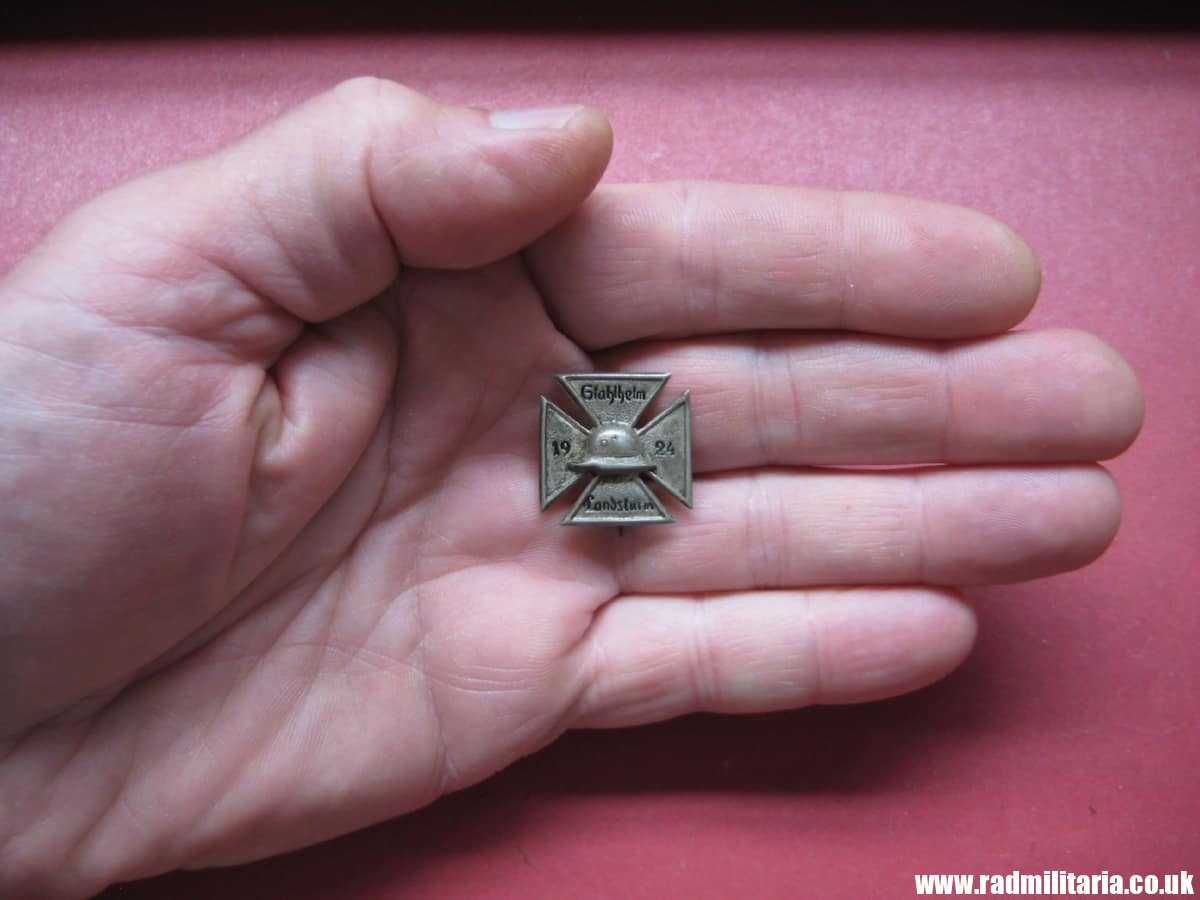 & WW2 original German BADGE - STAHLHELM LANDSTURM 1924 - rare. - Image 10