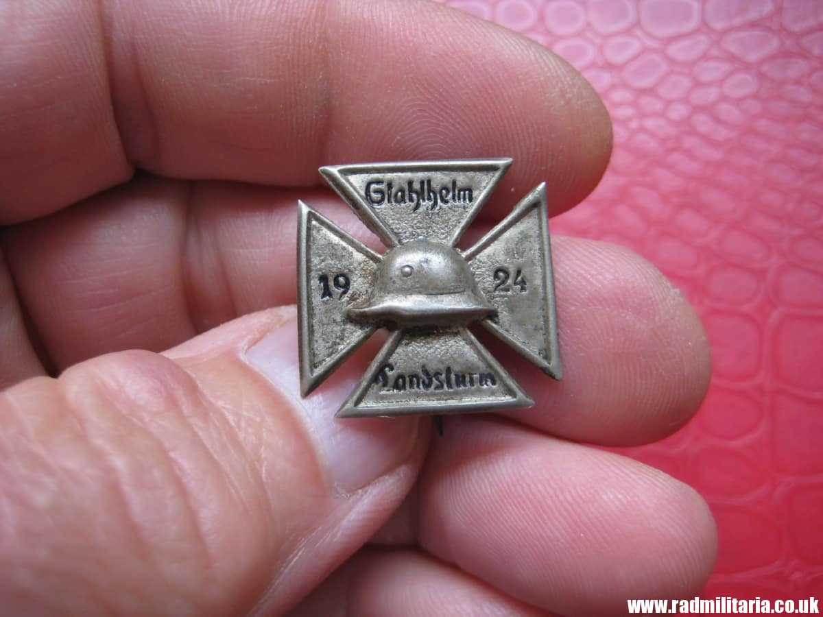 & WW2 original German BADGE - STAHLHELM LANDSTURM 1924 - rare. - Image 14