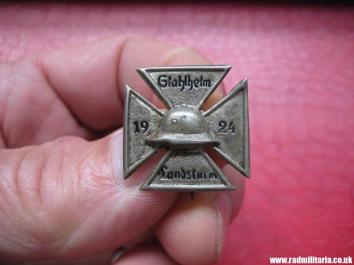 & WW2 original German BADGE - STAHLHELM LANDSTURM 1924 - rare. - Image 16