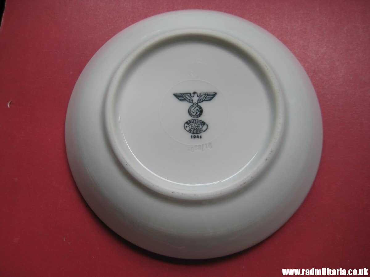 & WW2 original German CERAMIC Wehrmacht SAUCER/SIDE PLATE - maker: BW BAUSCHER WEIDEN 1941. - Image 3