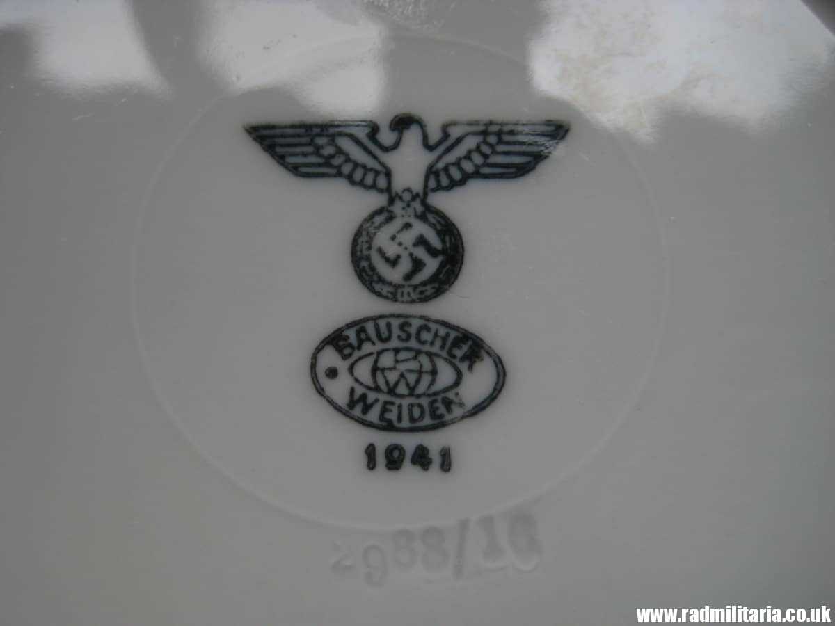& WW2 original German CERAMIC Wehrmacht SAUCER/SIDE PLATE - maker: BW BAUSCHER WEIDEN 1941. - Image 16