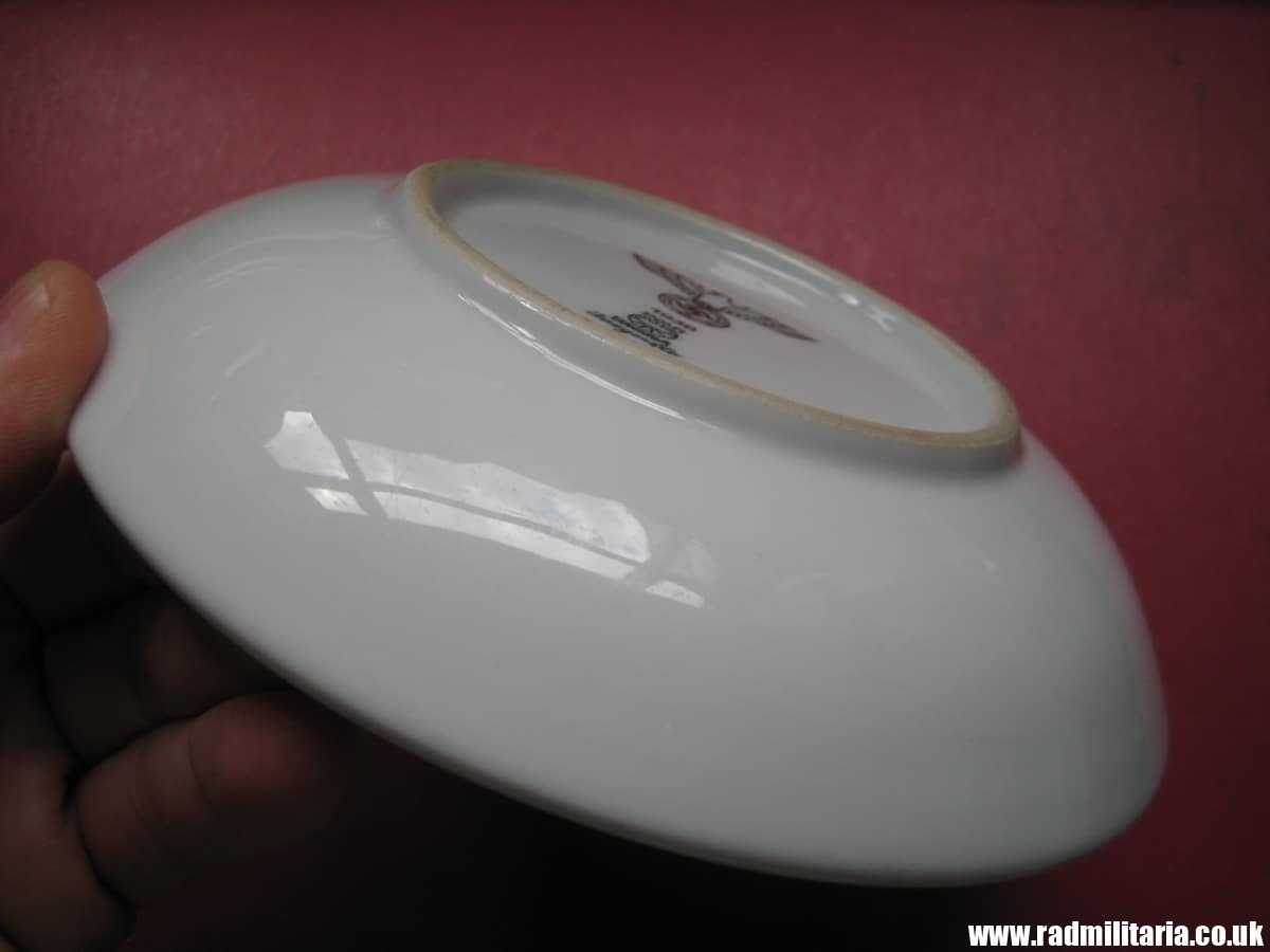 & WW2 original German CERAMIC Wehrmacht SAUCER/SIDE PLATE - maker: 1938 PMR BAVARIA Jaeger & Co - Image 10