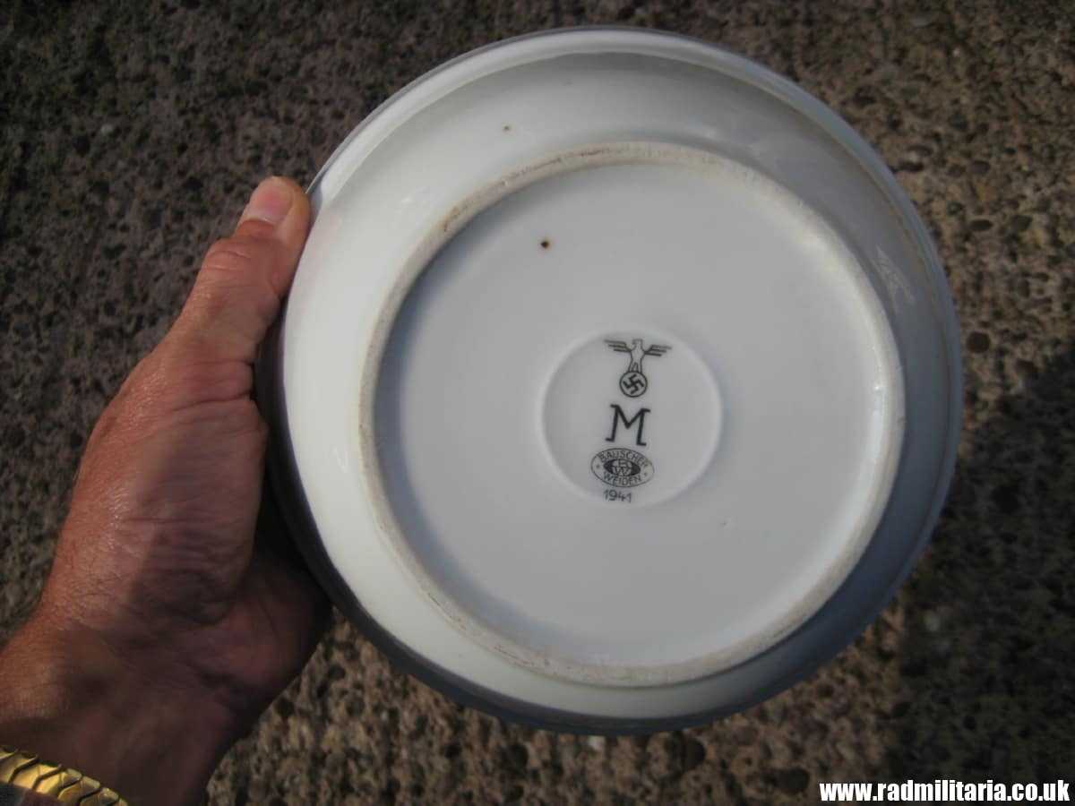 & WW2 genuine ceramic BOWL - KRIEGSMARINE, maker: BW BAUSCHER WEIDEN 1941 - Image 7