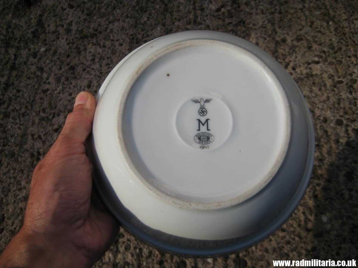 & WW2 genuine ceramic BOWL - KRIEGSMARINE, maker: BW BAUSCHER WEIDEN 1941 - Image 3