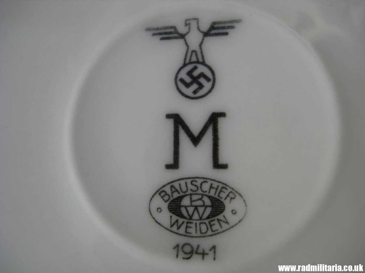 & WW2 genuine ceramic BOWL - KRIEGSMARINE, maker: BW BAUSCHER WEIDEN 1941 - Image 9