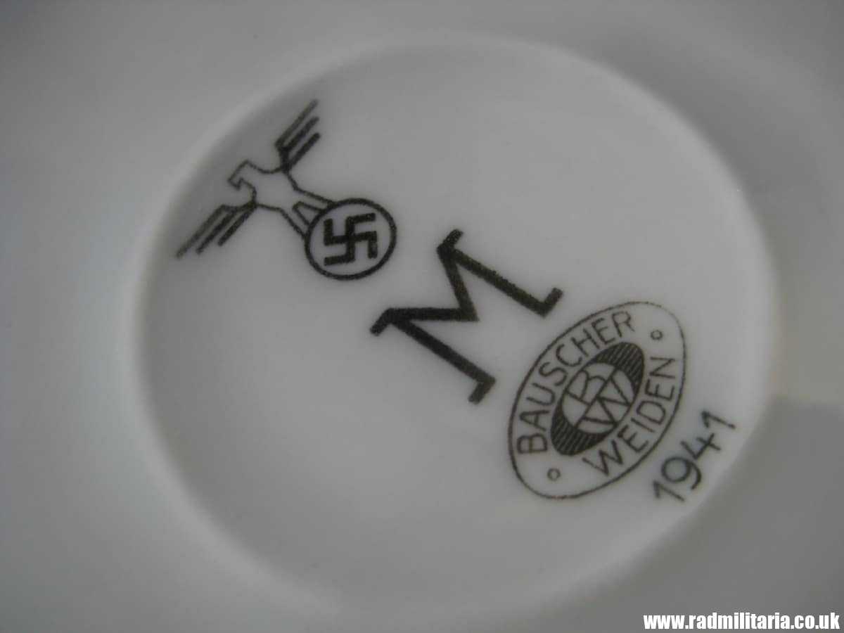 & WW2 genuine ceramic BOWL - KRIEGSMARINE, maker: BW BAUSCHER WEIDEN 1941 - Image 10