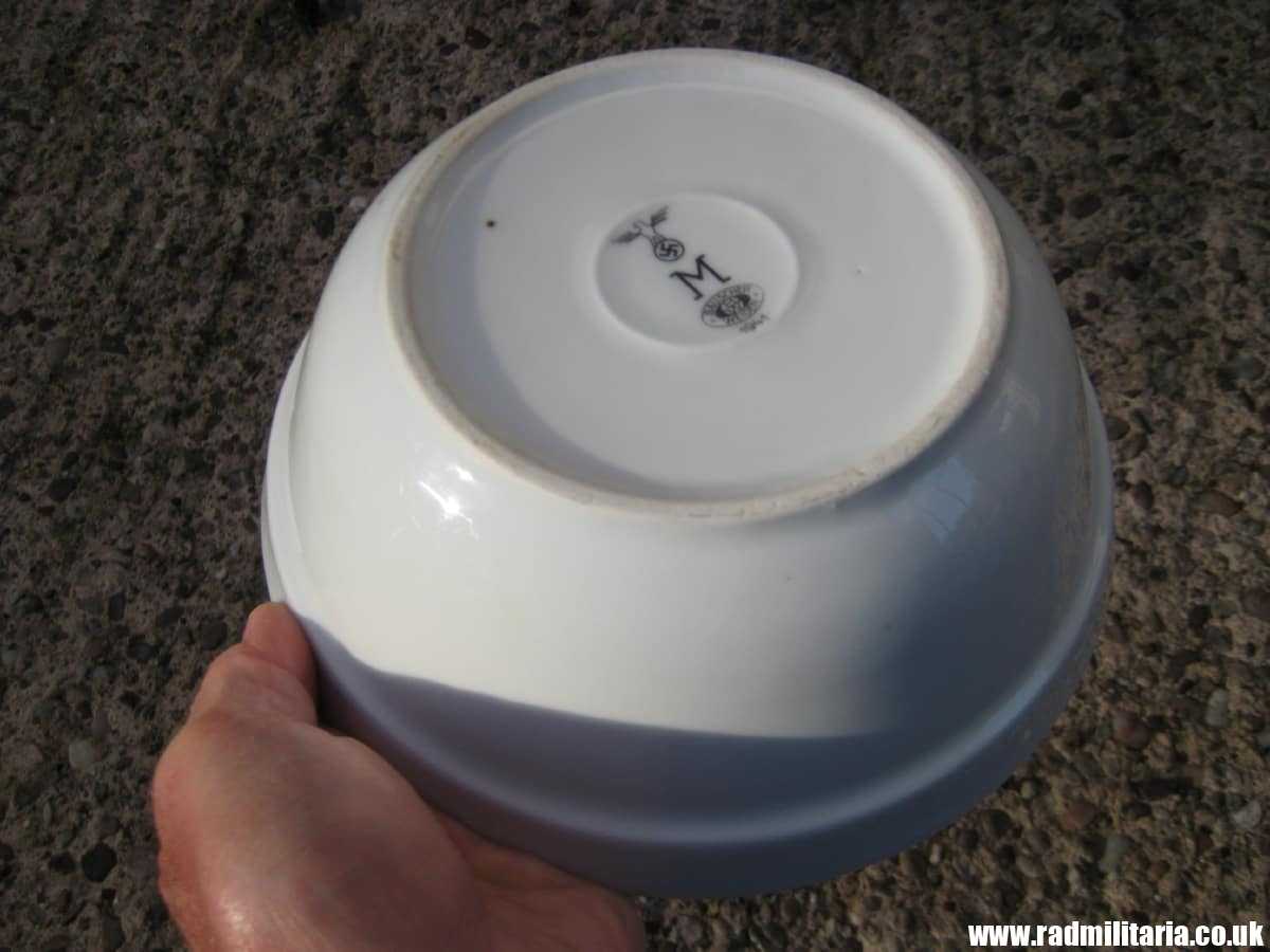 & WW2 genuine ceramic BOWL - KRIEGSMARINE, maker: BW BAUSCHER WEIDEN 1941 - Image 11