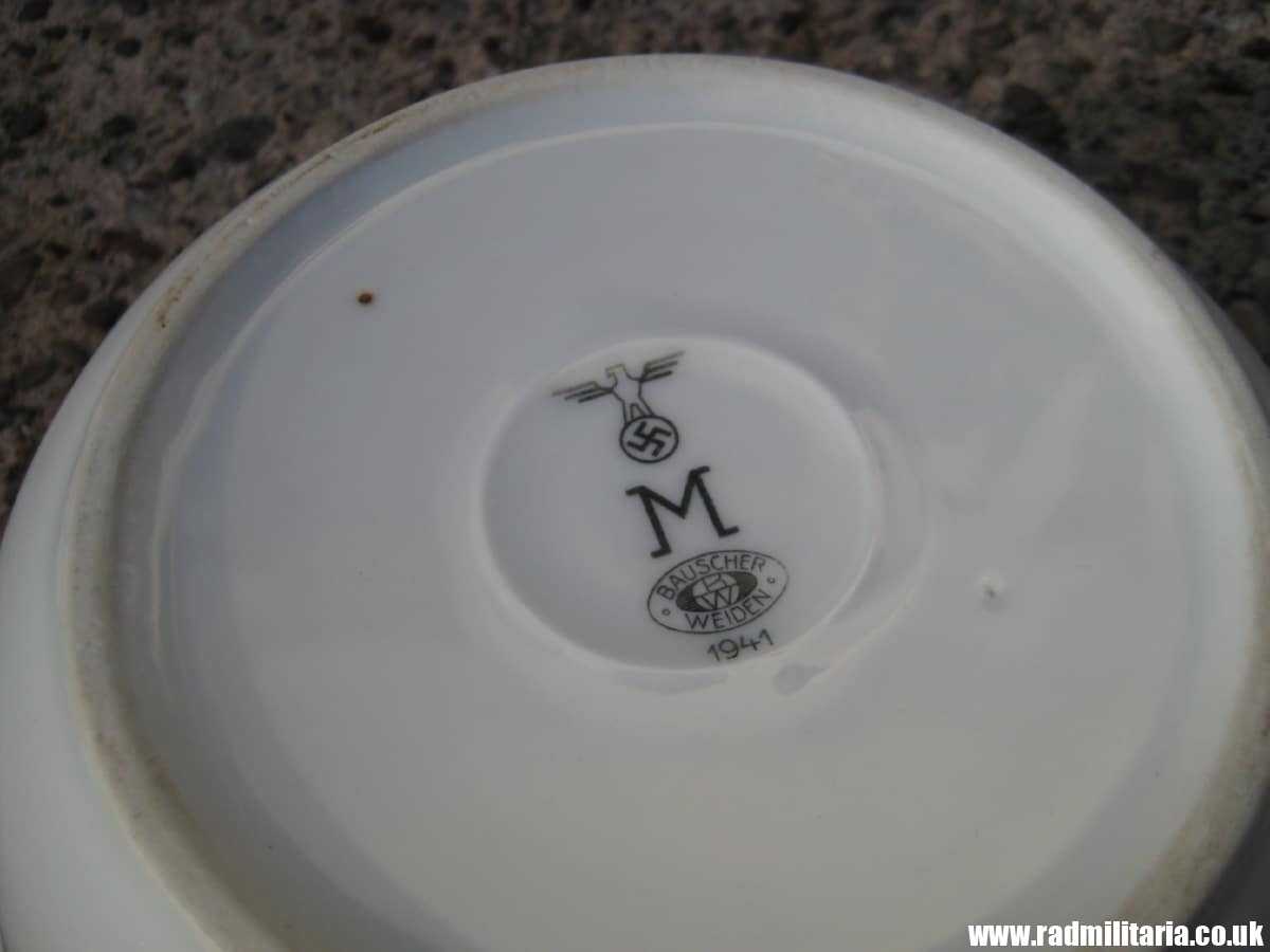 & WW2 genuine ceramic BOWL - KRIEGSMARINE, maker: BW BAUSCHER WEIDEN 1941 - Image 13