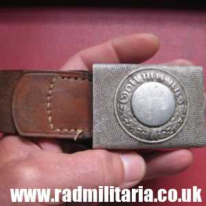 & WW2 German Police BELT BUCKLE made of aluminum, marked: JMO - Julius Maurer Oberstein 1939.