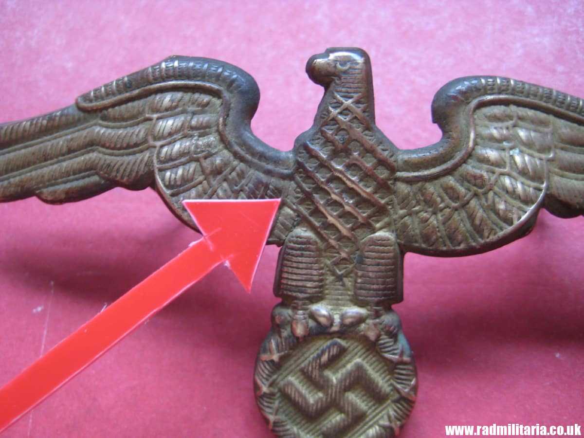 & WW2 original German Diplomatic EAGLE Cap BADGE large size, RMBO official CAP BADGE - very rare !!! - Image 16